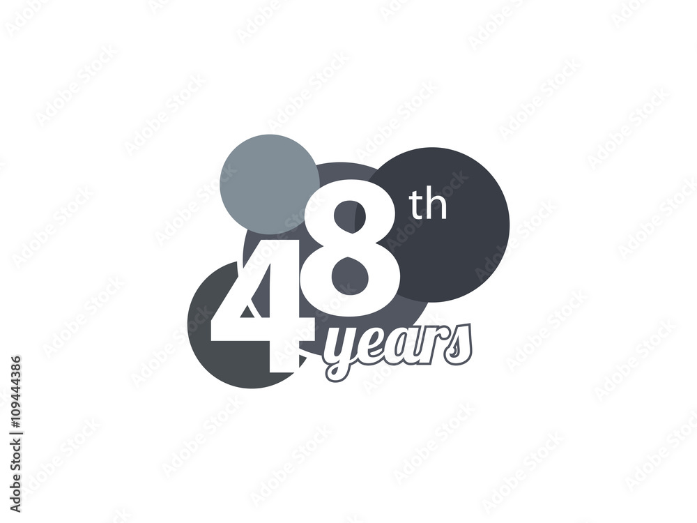 48th year anniversary logo 48th year anniversary logo