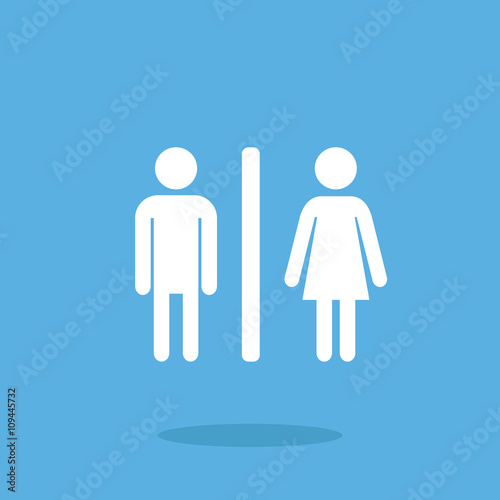 WC icon. Man and woman. Restroom vector icon