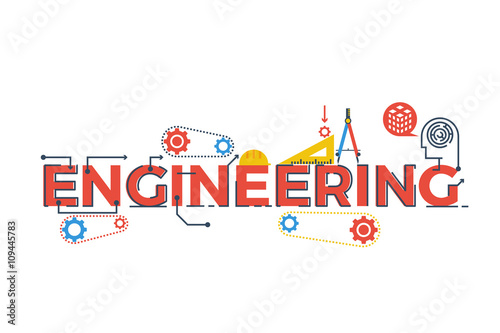 Engineering word illustration