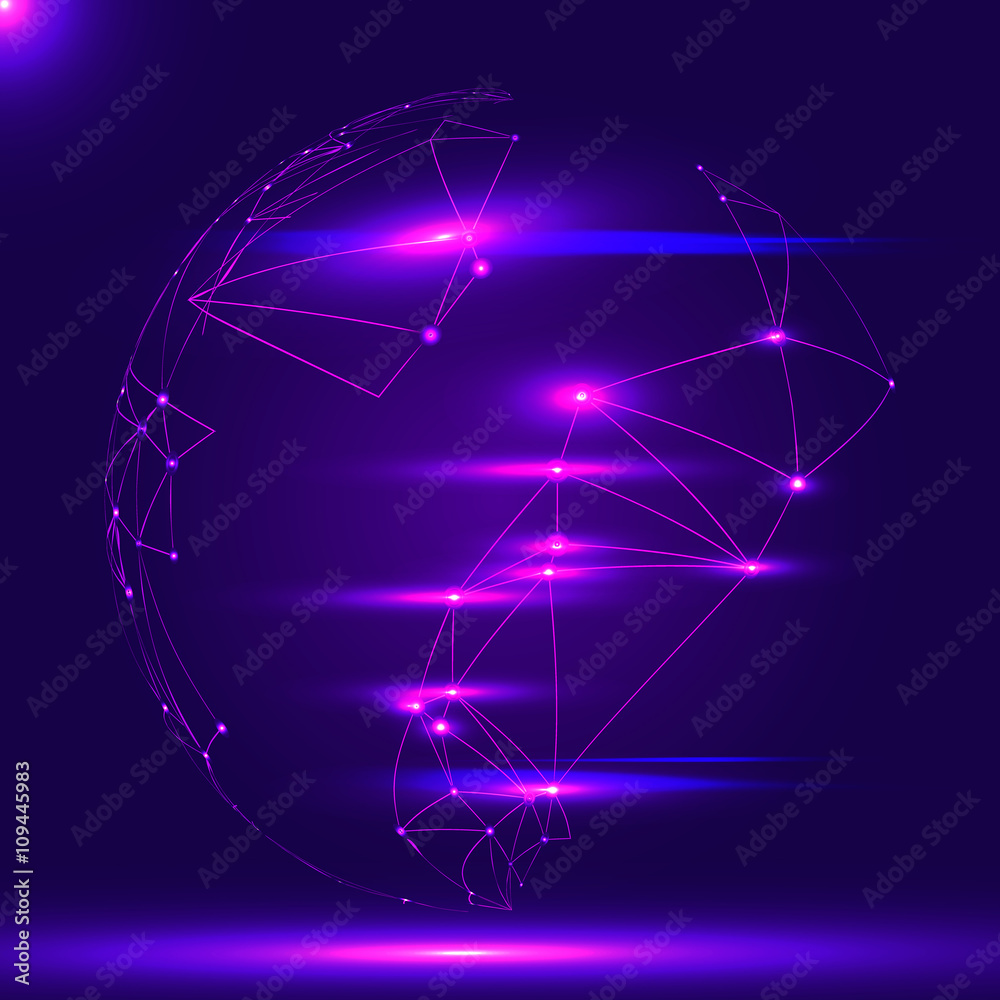 Fototapeta premium Abstract vector flare light background.