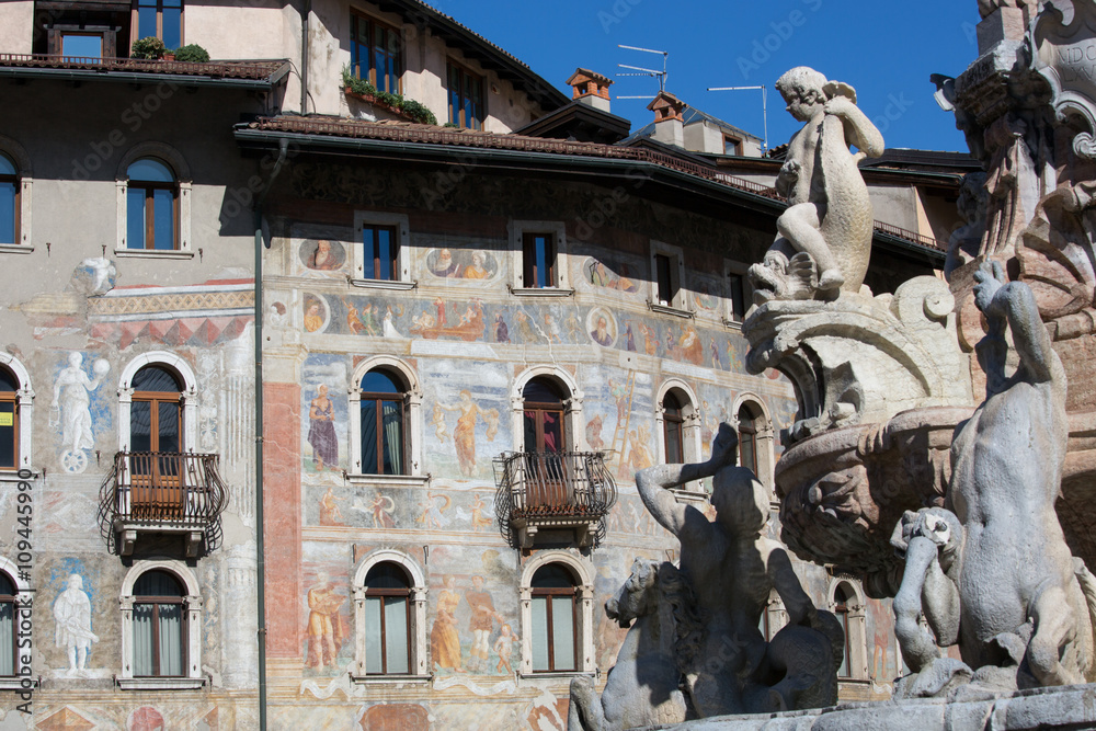 Frescoes in the Cathedral Square of Trento – Italy