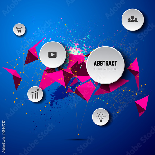 stock vector geometric polygonal elements scientific future tech photo