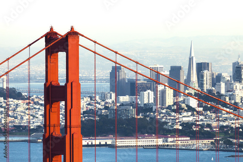 San Francisco z mostem Golden Gate