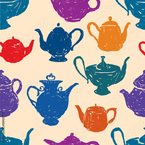 pattern of the tea pots
