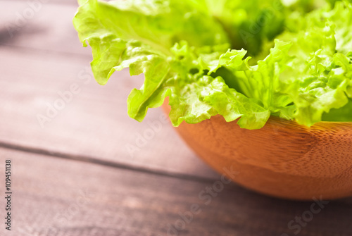 Lettuce salad in a bowl