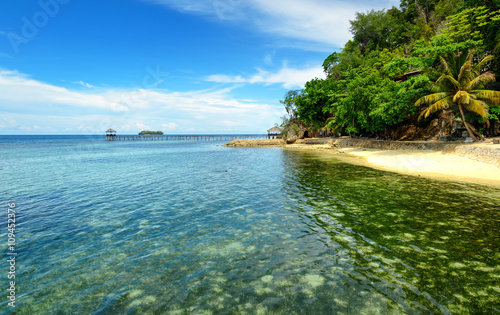 Beach on Kadidiri island. Togean Islands. Indonesia.