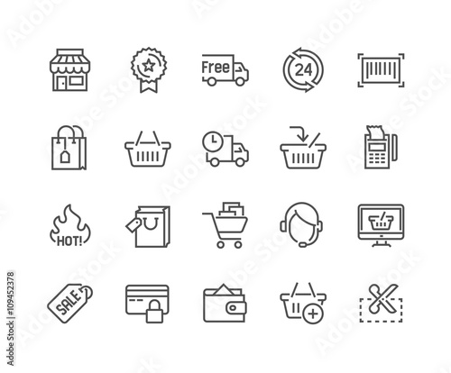 Line Shopping Icons