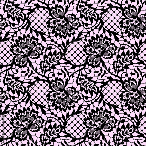 Black Lace Seamless Pattern