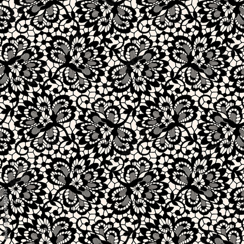 Black Lace Seamless Pattern