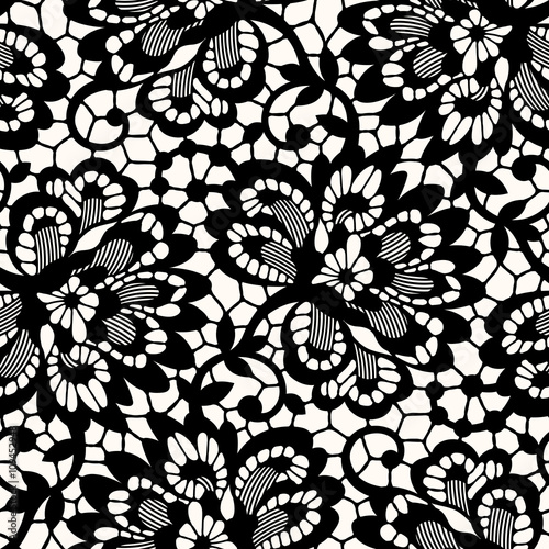 Black Lace Seamless Pattern