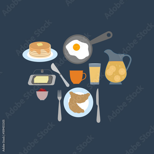 Breakfast vector illustration