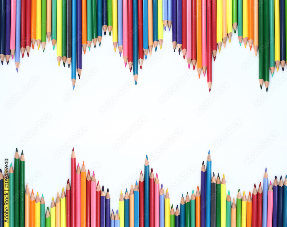 Abstract composition of a set wooden colour pencils Abstract composition of a set wooden colour pencils