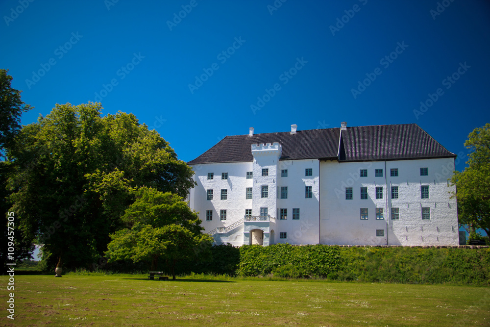 beautiful Castle of Dragsholm, Zeland, Denmark.