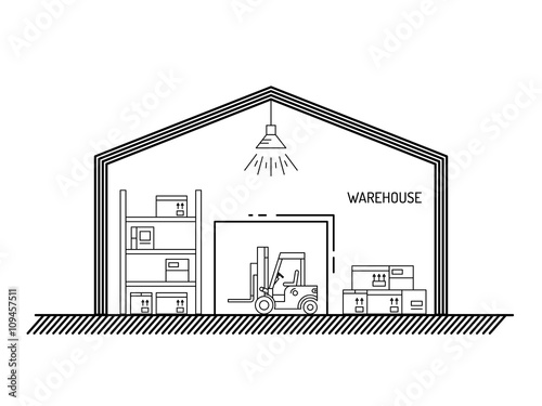 warehouse outline style