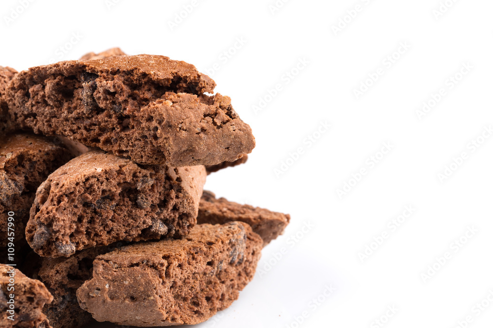 Cantucci with chocolate pieces Cantucci with chocolate pieces