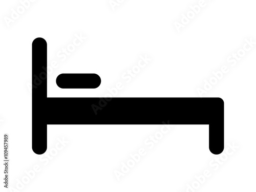 Bed for sleeping icon for apps and websites
