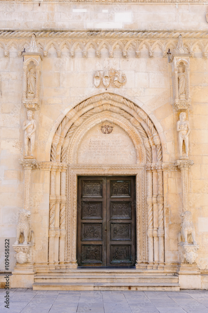 Sibenik Croatia north side portal