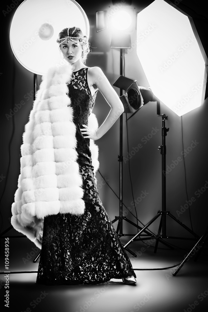 Naklejka premium film star woman