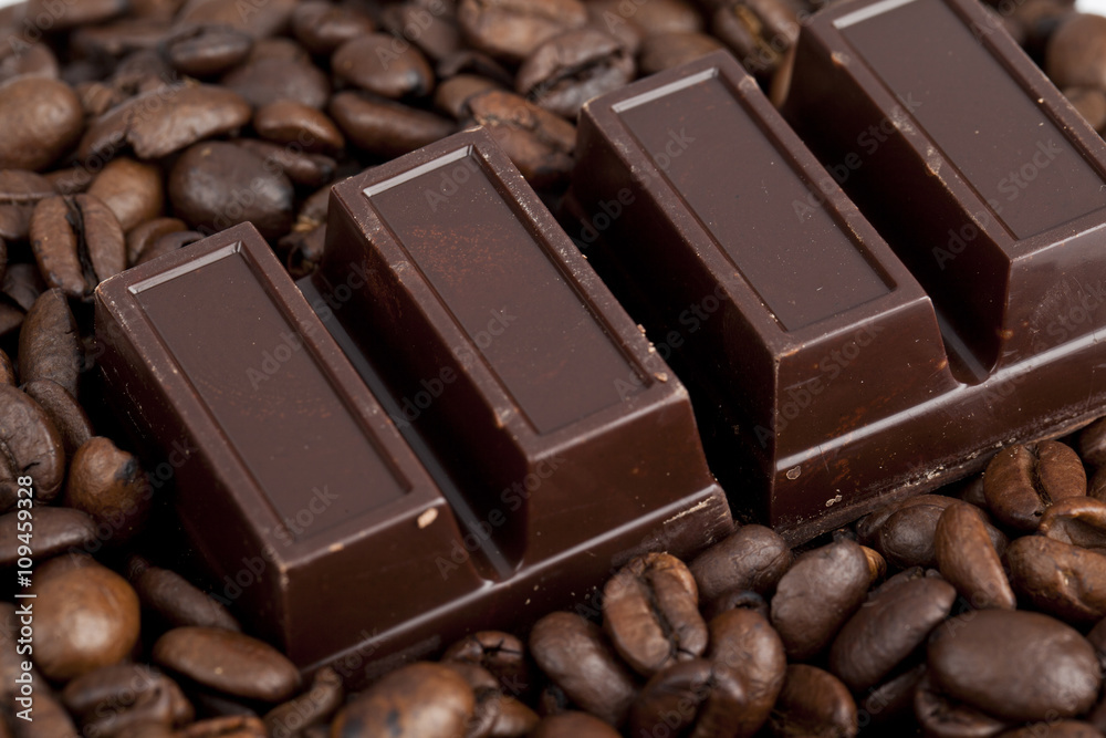 chocolate bar with coffee beans chocolate bar with coffee beans