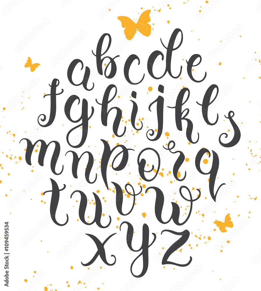 Hand drawn abc letters alphabet Hand drawn abc letters alphabet