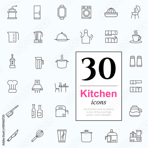30 kitchen icons