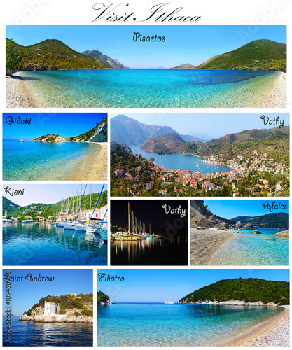 visit Ithaca collage Ionian islands Greece - greek summer photos photo