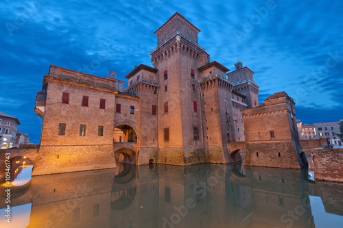 Castello Estense in the evening, Ferrara