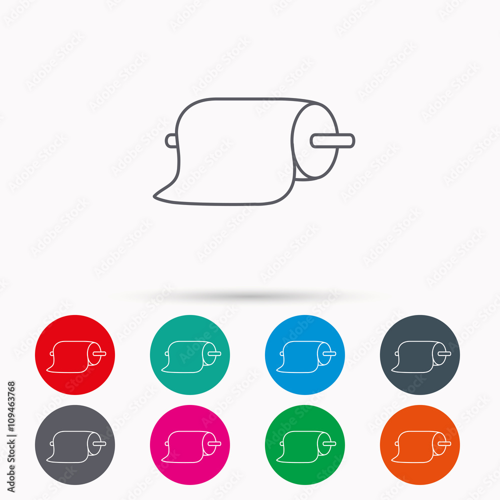 Fototapeta premium Paper towels icon. Kitchen hygiene sign.