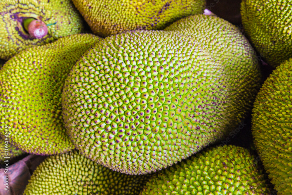 Jackfruit at tropical produce market Jackfruit at tropical produce market