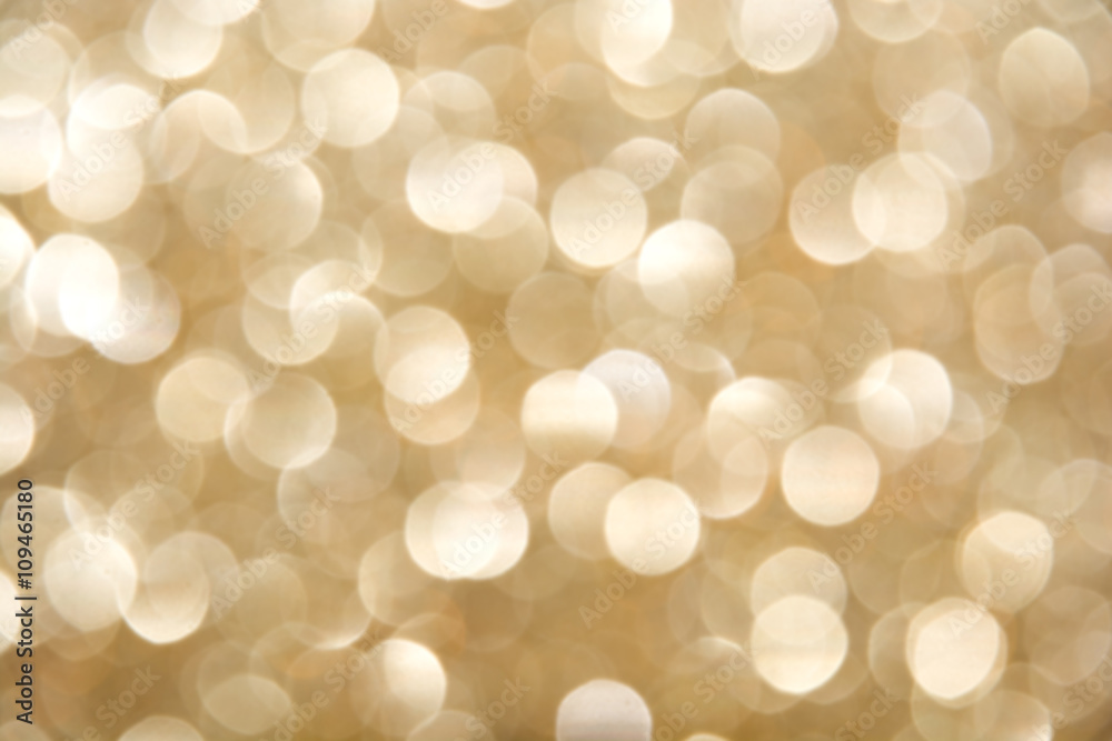 De-focused blur champagne bulbs - abstract beige background - obrazy, fototapety, plakaty 