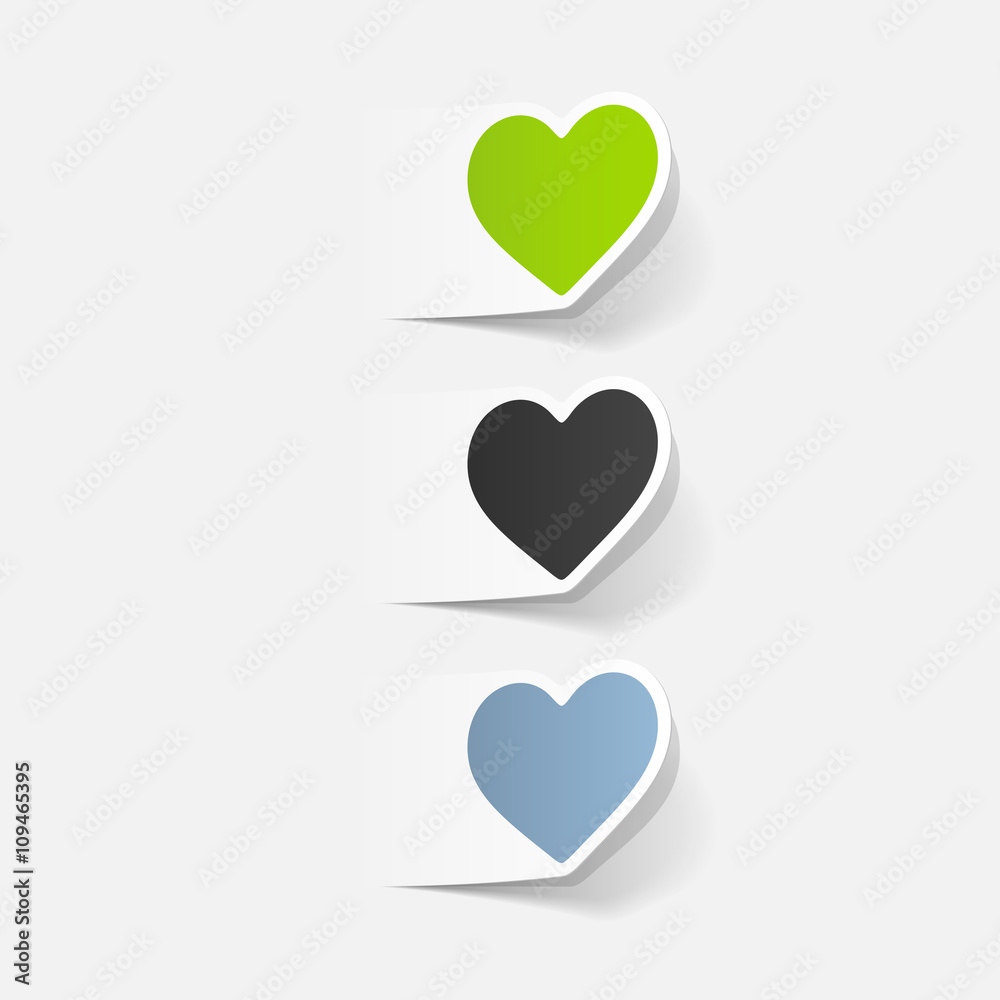 realistic design element: heart