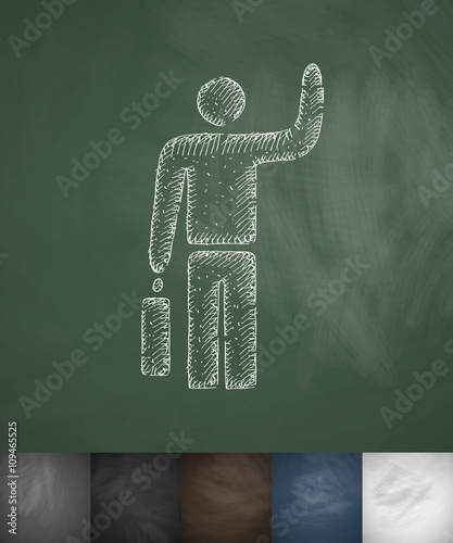 emigrant icon. Hand drawn vector illustration