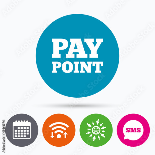 Cash and coin sign icon. Pay point symbol.