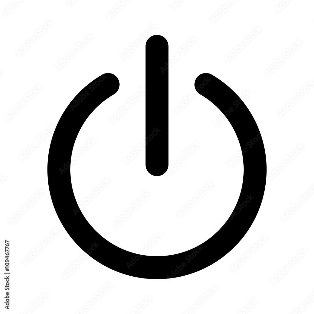 Power On Or Turn Power Off Flat Icon For Apps And Websites Stock Vector 