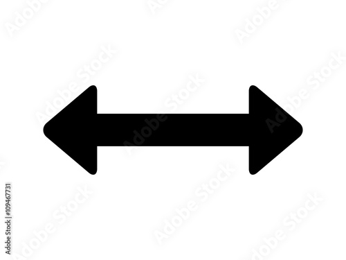Move left and right or back and forth arrow flat icon for apps and websites