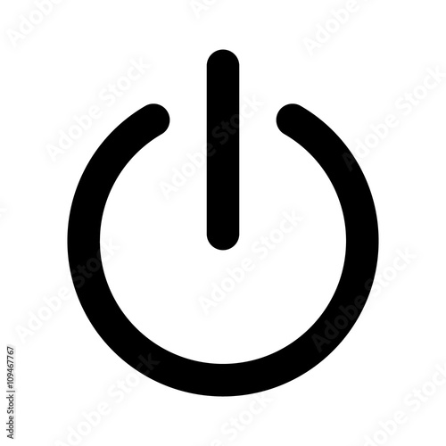 Power on or turn power off flat icon for apps and websites 