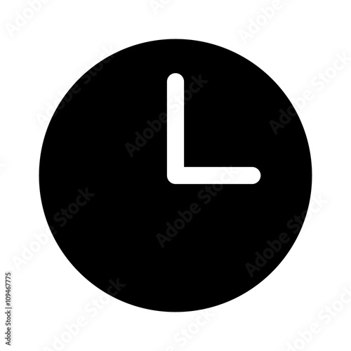 Clock face or watch face flat icon for apps and websites