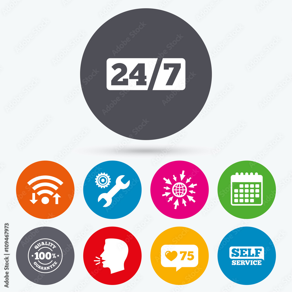 Repair fix tool icons. Customer service signs. Repair fix tool icons. Customer service signs.