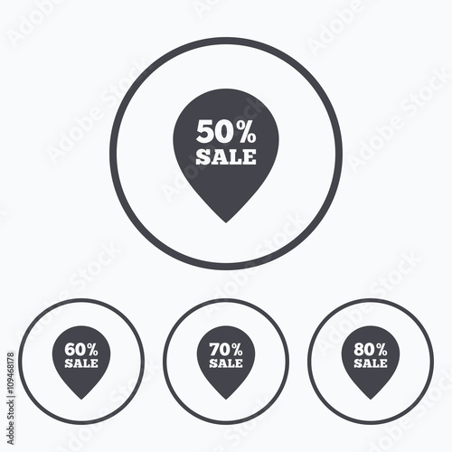 Sale pointer tag icons. Discount symbols. Free Download Sale pointer tag icons. Discount symbols. - GFXLoad