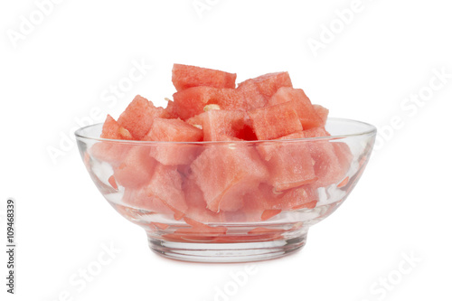 bowl of watermelon chunks