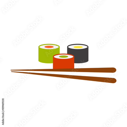 Suchi flat icon. Illustration for web and mobile design.
