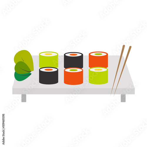 Suchi flat icon. Illustration for web and mobile design.