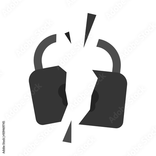 Lock flat icon. Illustration for web and mobile design.