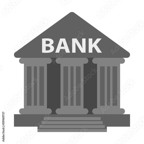 Bank flat icon. Illustration for web and mobile design.