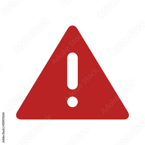 Red Alert warning or notification alert flat icon for apps and websites