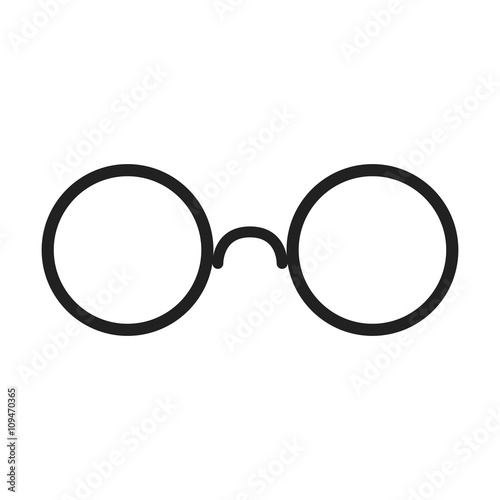 Glasses black simple icon. Illustration for web and mobile design.