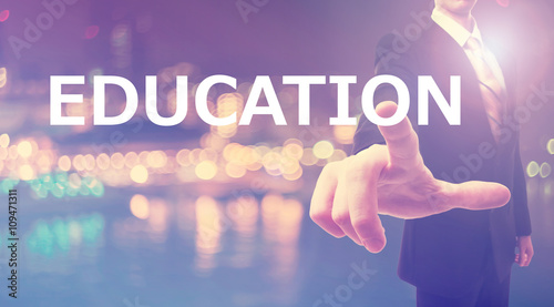 Education concept with businessman