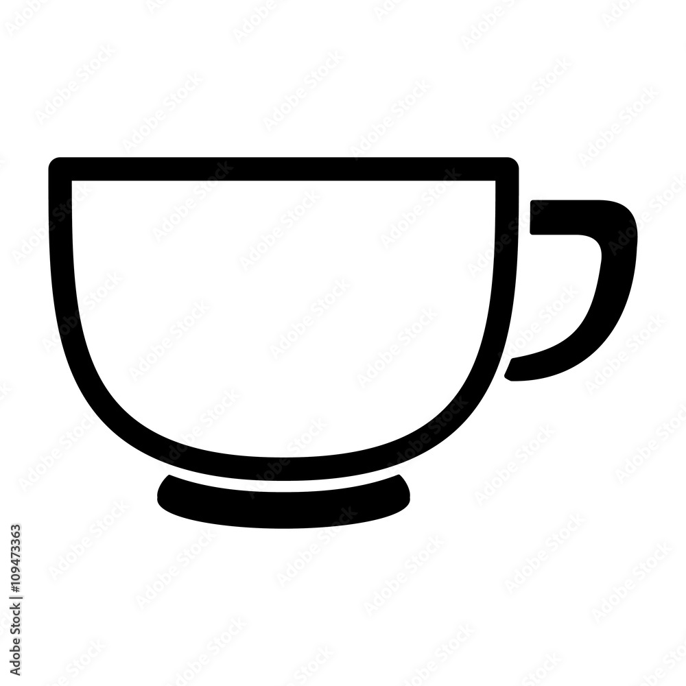 tea coffee cup hot drinks simple black icon tea coffee cup hot drinks simple black icon