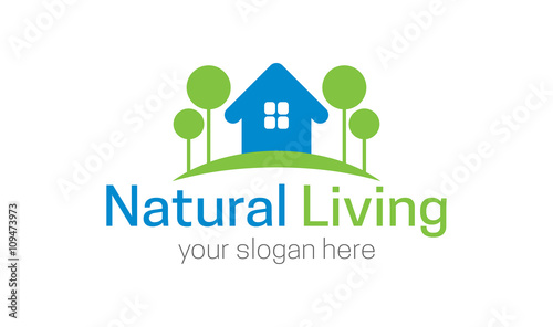 Natural living logo template
