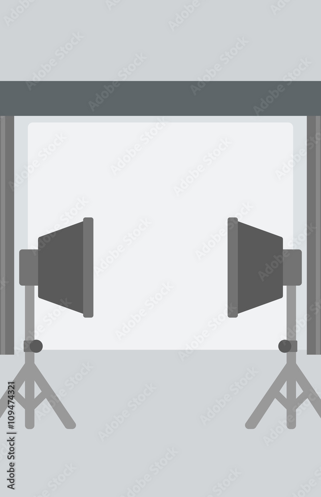 Background of empty photo studio. Background of empty photo studio.